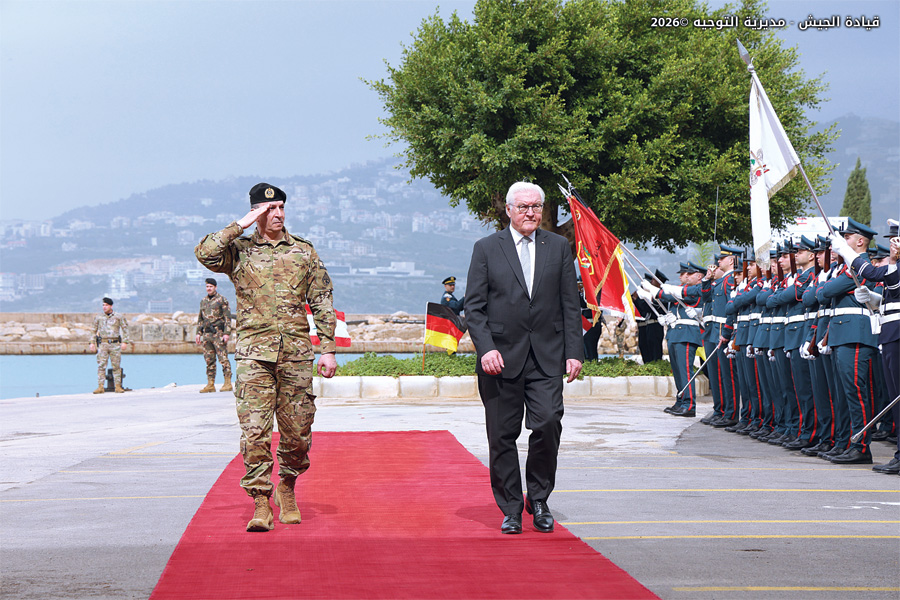 زيارة رئيس جمهورية ألمانيا الاتحادية إلى قاعدة جونيه البحرية